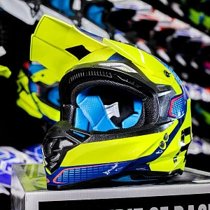 Шлем кроссовый ROCKOT RM-217 Evo GL (желт/черн/красн глянц, XS)